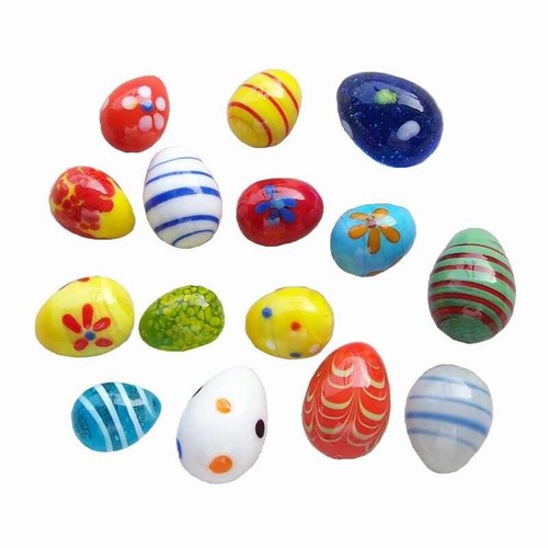 Egg shaped glass marbles balls - marbles,