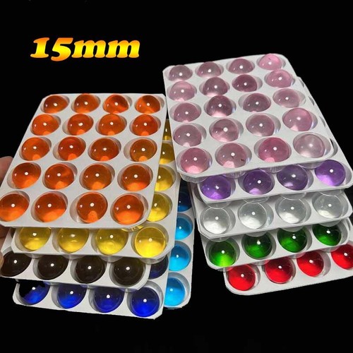 Glass beads marbles 15mm - glass,