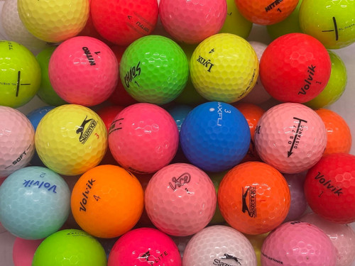 Multicoloured golf balls mix - multicoloured,