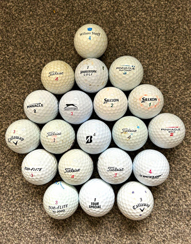 White mixed golf - balls,, all